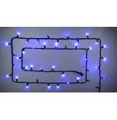 Гирлянда внешняя Delux String 100 LED 10 м (2х5 м) 20 flash синий/черный IP44 EN 90020902