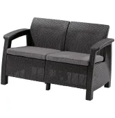 Диван для сада Keter Corfu II Love Seat Графит