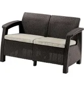 Диван для сада Keter Corfu II Love Seat Коричневый