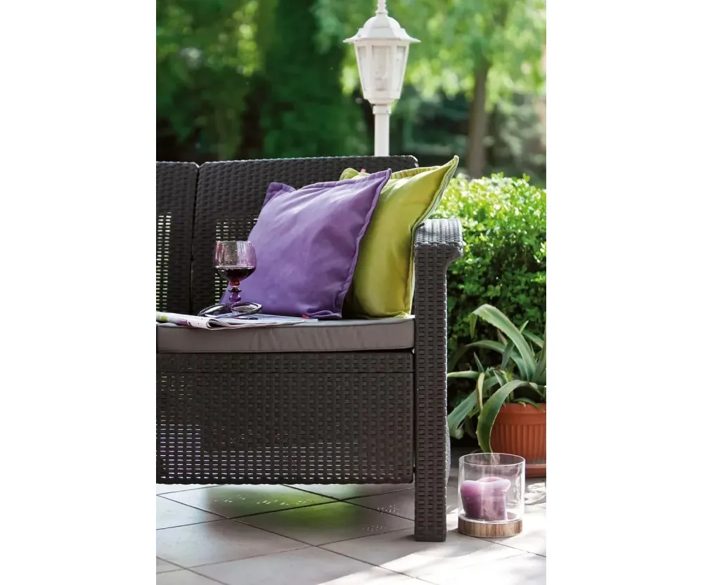 Диван для сада Keter Corfu Love Seat Max Коричневый