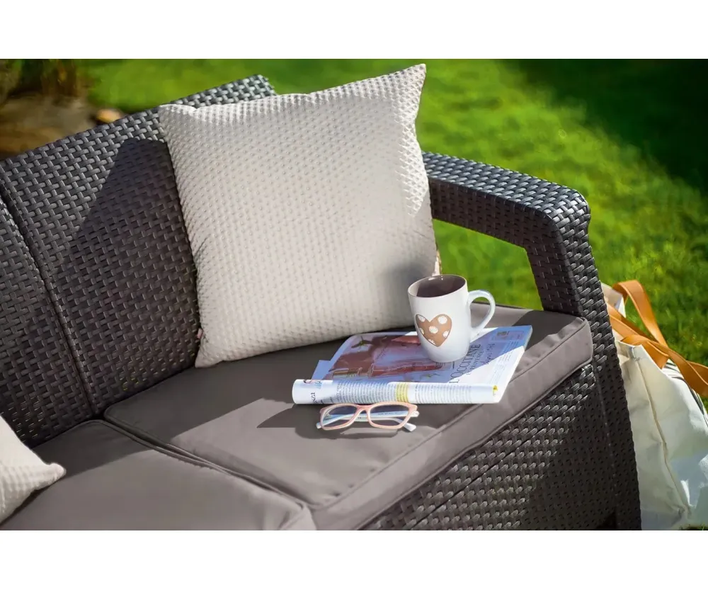 Диван для сада Keter Corfu Love Seat Max Коричневый