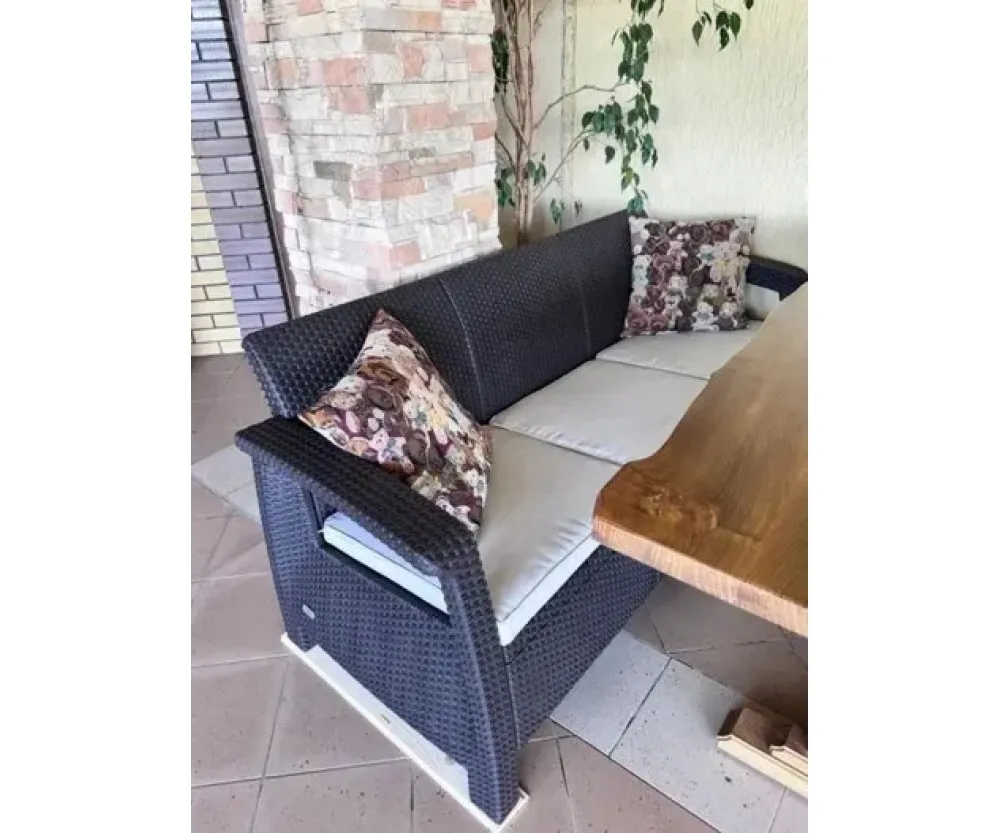 Диван для сада Keter Corfu Love Seat Max Коричневый
