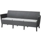 Диван для сада Keter Salemo 3 Seater Sofa Графит