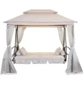 Качеля садовая с москитной сеткой Bonro JD3060 (80000026) Beige
