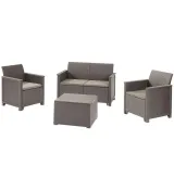 Набор пластиковой садовой мебели Keter Elodie 2 Seater Sofa Set Капучино