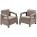 Комплект садовых кресел Keter Corfu Duo Set Капучино