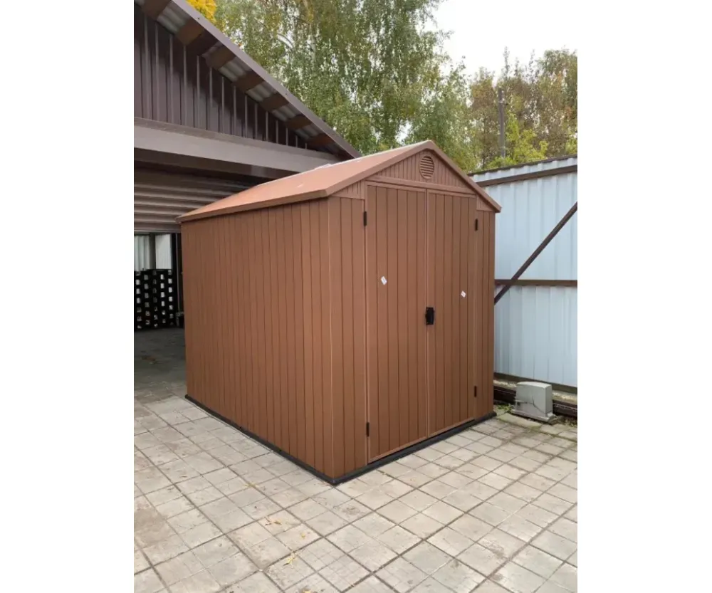 Садовый пластиковый домик 190х244 см Keter Darwin 6x8 249362 Коричневый