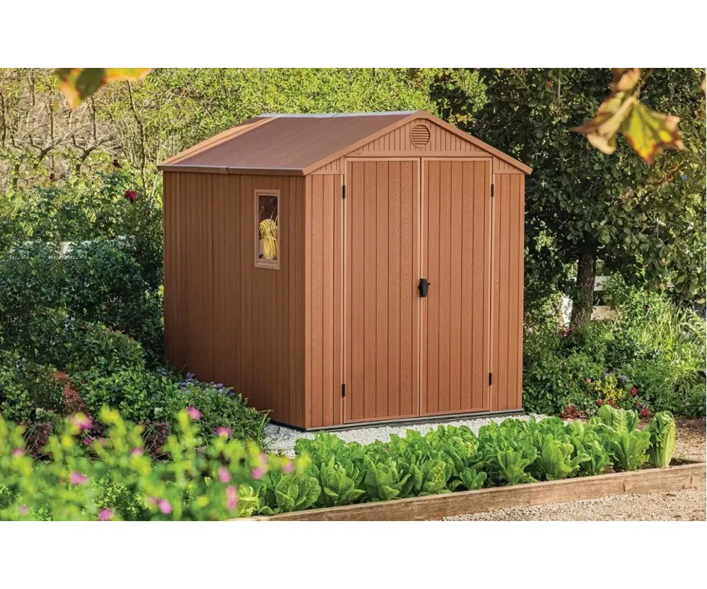 Садовый пластиковый домик 190х244 см Keter Darwin 6x8 249362 Коричневый