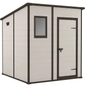 Садовый пластиковый домик 183х185 см Keter Manor Pent 6x6 255142 Бежевый