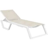 Шезлонг Siesta Rio Wood Light White Taupe