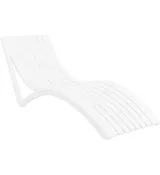 Шезлонг Siesta Slim Wood Light White