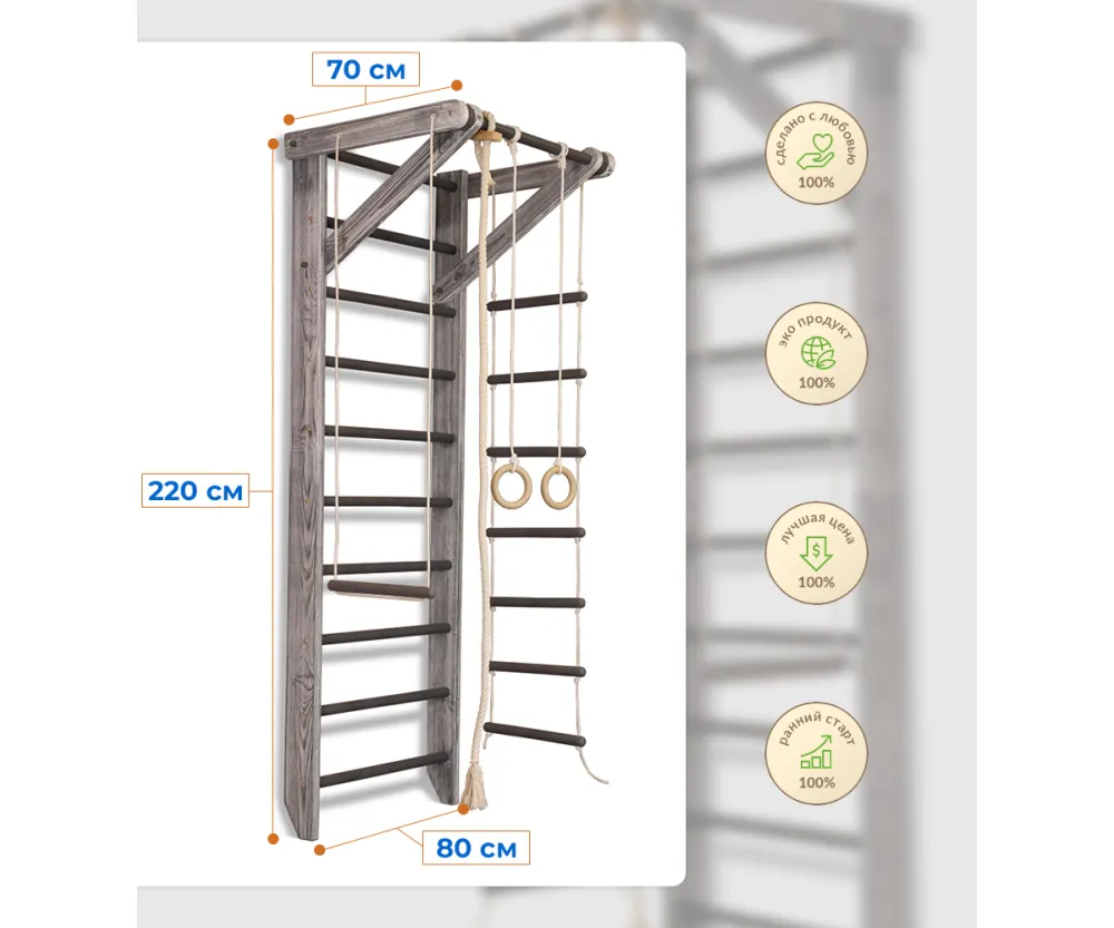 Спортивный уголок SportBaby Sport Loft 2-220