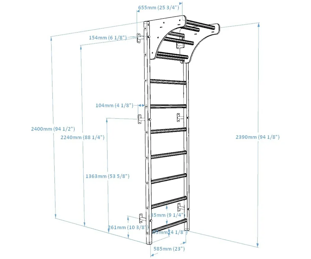 Шведская стенка BenchK 711W+A204