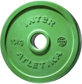 Диск обрезиненный Ø51 мм 10 кг цветной InterAtletika LCA032-М