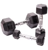 Гантельний ряд гексагональний 1-10 кг (10 пар) 110 кг Fitnessport D-03