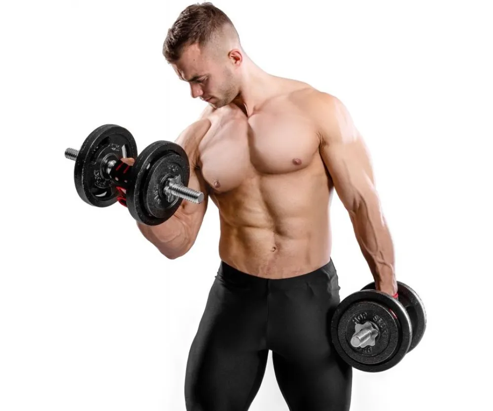 Гантели металлические Hop-Sport Strong 2 х 10 кг
