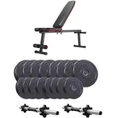 Набор Elitum Titan со скамьей HS-1010 Pro + гантели 2 x 31 кг