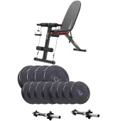 Набор Elitum Titan со скамьей HS-1030 F + гантели 2 x 21 кг