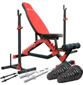 Силовой набор + штанга и гантели 80 кг Fit-On FN01