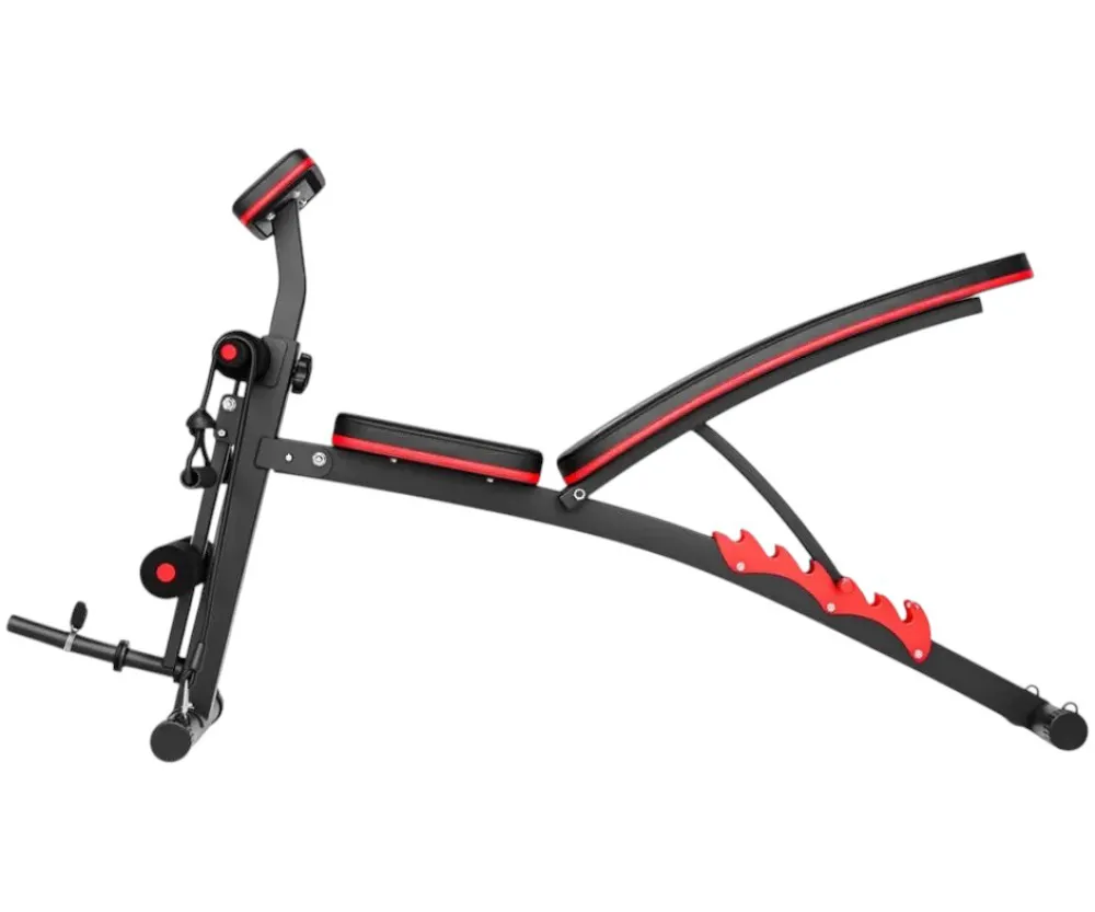 Набор Hop-Sport Premium 75 кг со скамьей HS-1035 + штанга и гантели