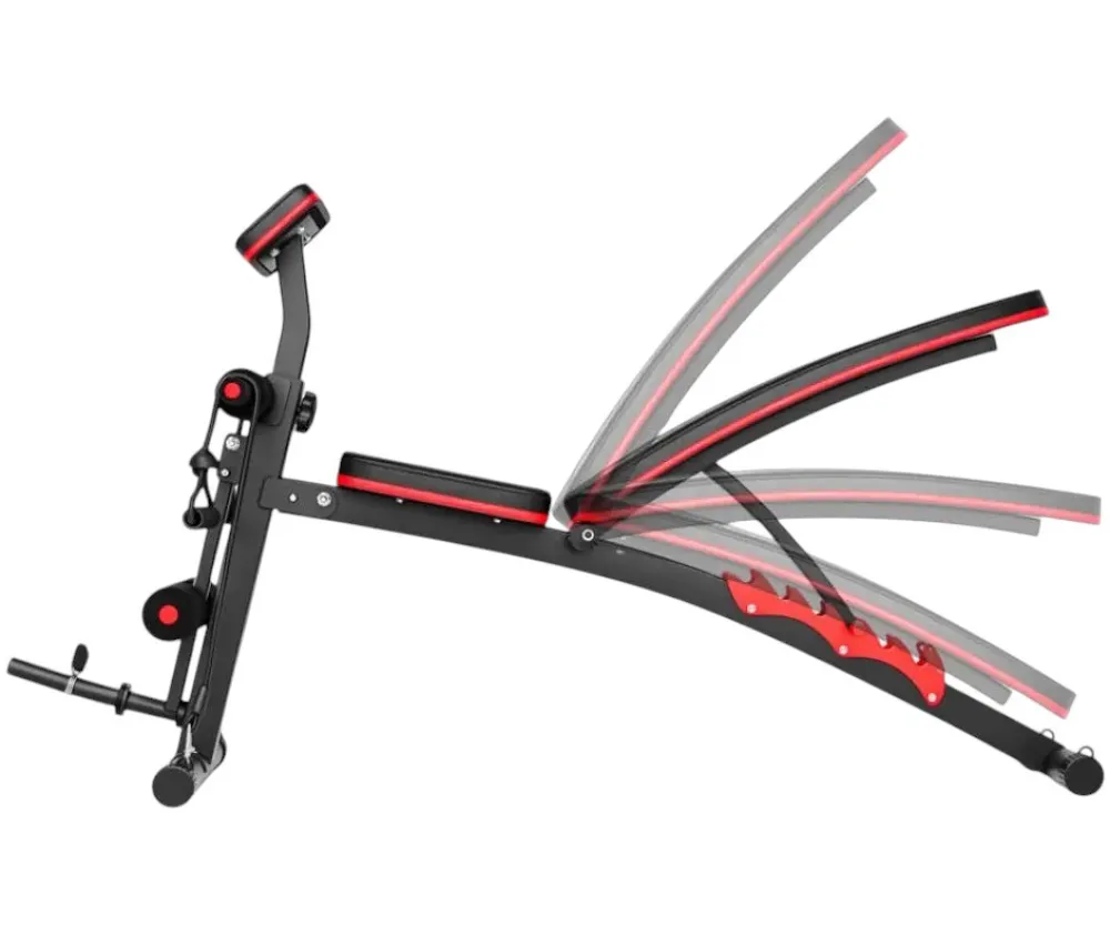 Набор Hop-Sport Premium 75 кг со скамьей HS-1035 + штанга и гантели