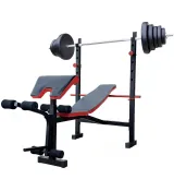 Скамья для жима универсальная ReadMeBlack + штанга 103 кг RN-Sport