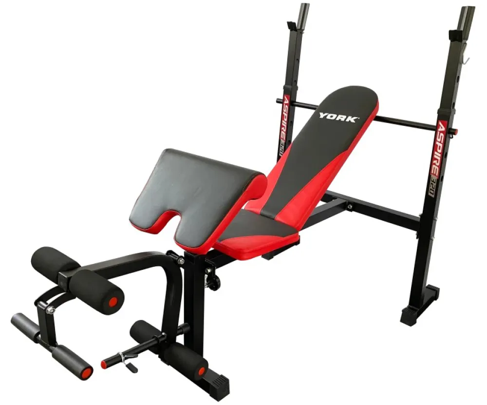 Скамья для жима со стойкой для штанги и партой Скотта York Fitness Aspire 320