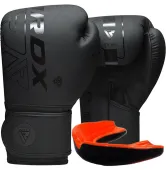Боксерські рукавиці RDX F6 Kara Matte Black  (капа в комплекті)