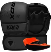 Рукавиці для ММА RDX F6 KARA Matte Black Plus L/XL (капа у комплекті)