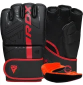 Рукавиці для ММА RDX F6 KARA Matte Red M (капа у комплекті)