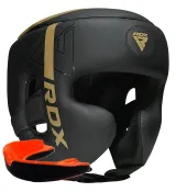 Боксерский шлем RDX F6 KARA Matte Golden M (капа в комплекте)
