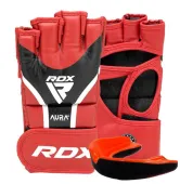 Рукавиці для ММА RDX AURA PLUS T-17 Red/Black S (капа у комплекті)