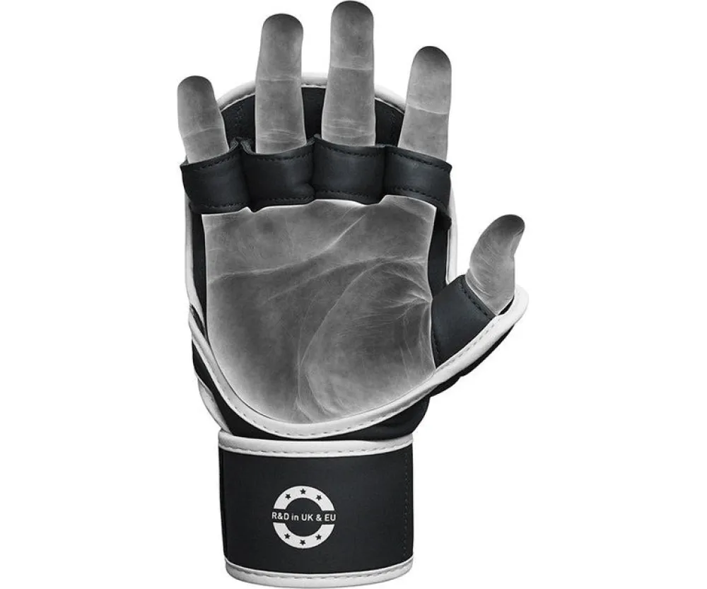 Рукавиці для ММА RDX F6 KARA Matte White Plus S/M (капа у комплекті)