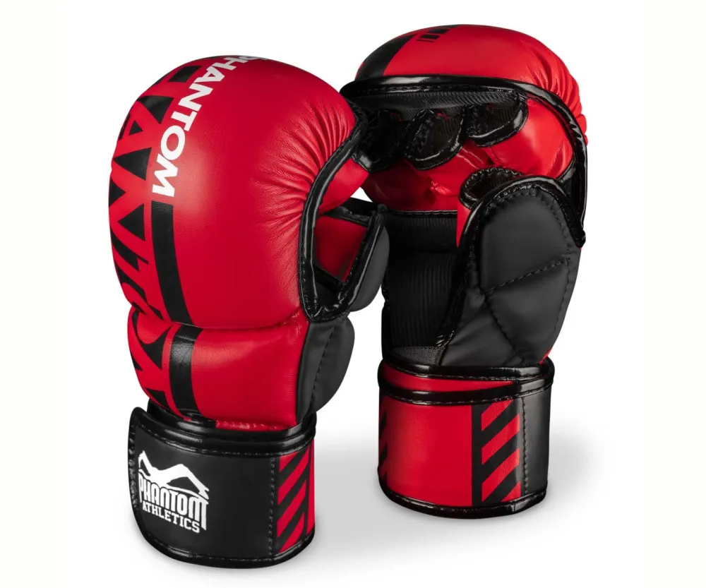 Рукавиці для ММА Phantom APEX Red S/M (капа в подарунок)