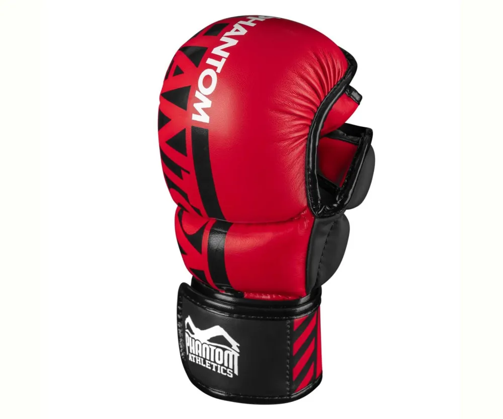 Рукавиці для ММА Phantom APEX Red S/M (капа в подарунок)