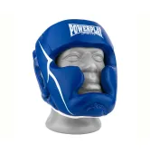 Боксерский шлем тренировочный PowerPlay 3100 PU Синий