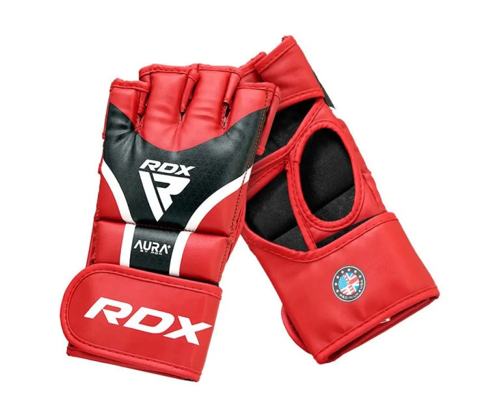 Рукавиці для ММА RDX AURA PLUS T-17 Red/Black L (капа у комплекті)