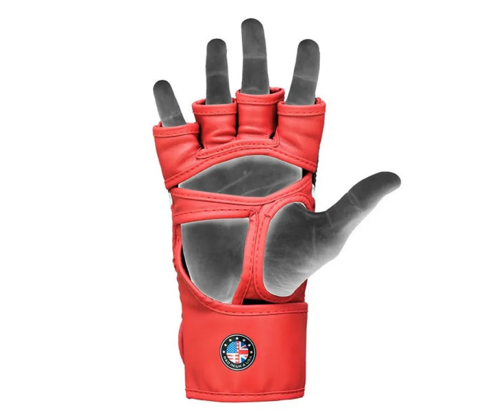 Рукавиці для ММА RDX AURA PLUS T-17 Red/Black L (капа у комплекті)