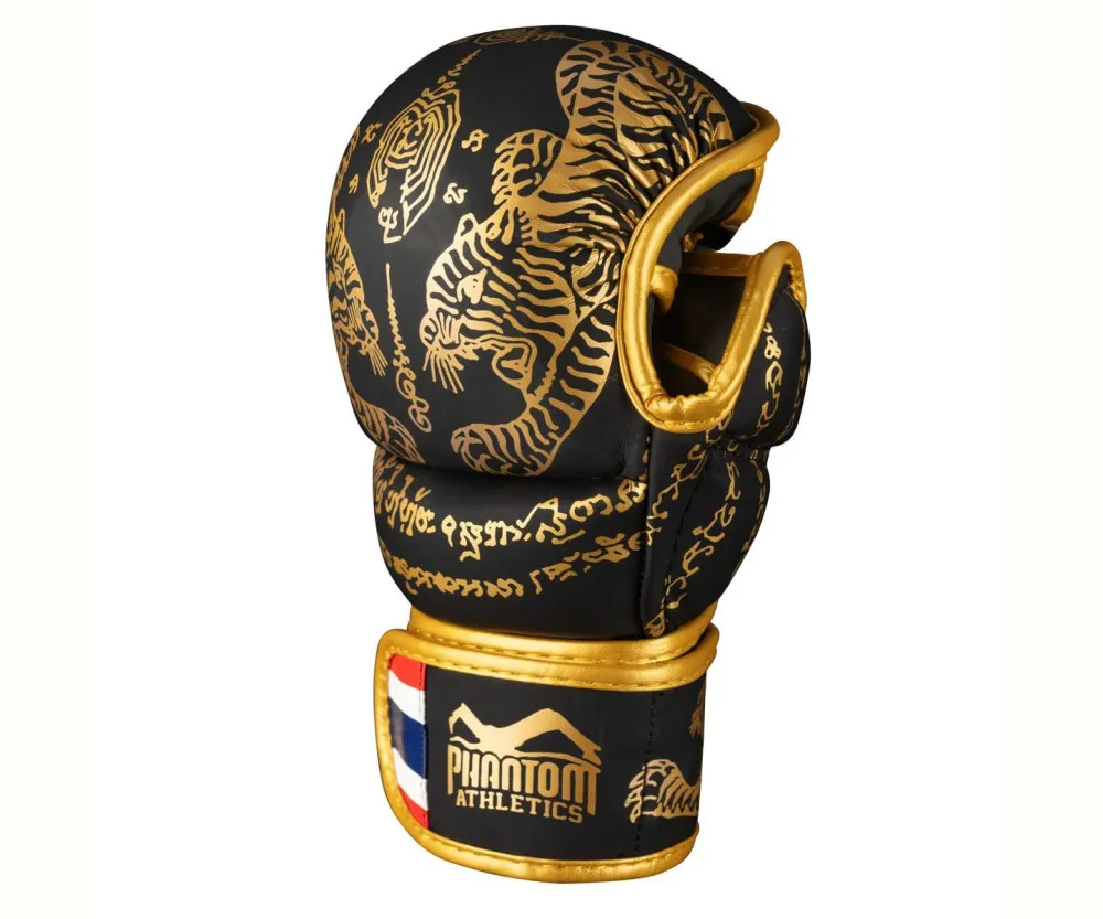 Рукавиці для ММА Phantom Muay Thai Black Gold L/XL (капа в подарунок)