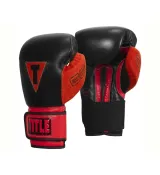 Боксерские перчатки TITLE Boxing All Heart Bag Gloves 2.0 Black/Red 10 oz