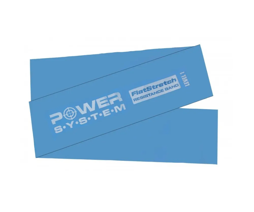 Лента-эспандер для спорта и реабилитации Power System PS-4121 Flat Stretch Band Level 1 Blue (5-15кг.)