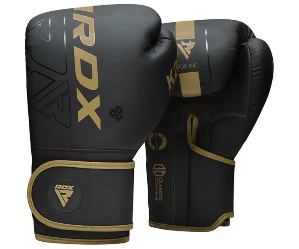 Боксерские перчатки RDX F6 Kara Matte Golden (капа в комплекте)