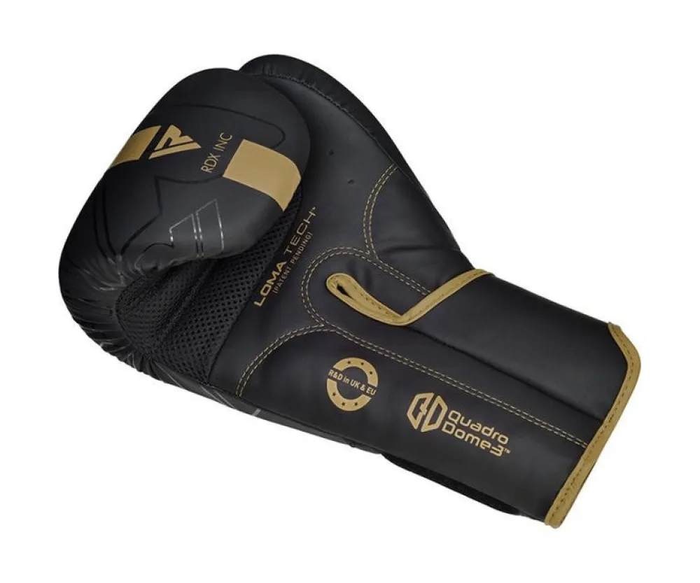 Боксерские перчатки RDX F6 Kara Matte Golden (капа в комплекте)
