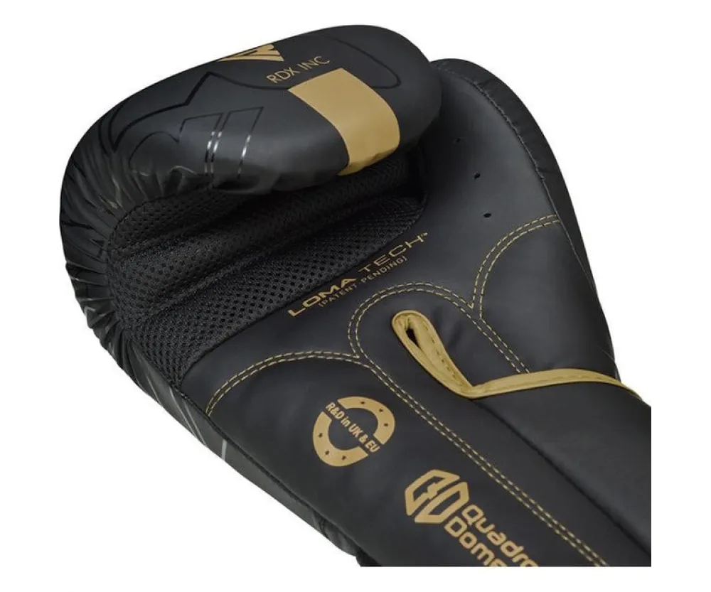 Боксерские перчатки RDX F6 Kara Matte Golden (капа в комплекте)