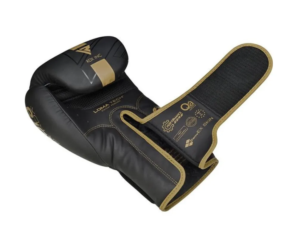 Боксерские перчатки RDX F6 Kara Matte Golden (капа в комплекте)