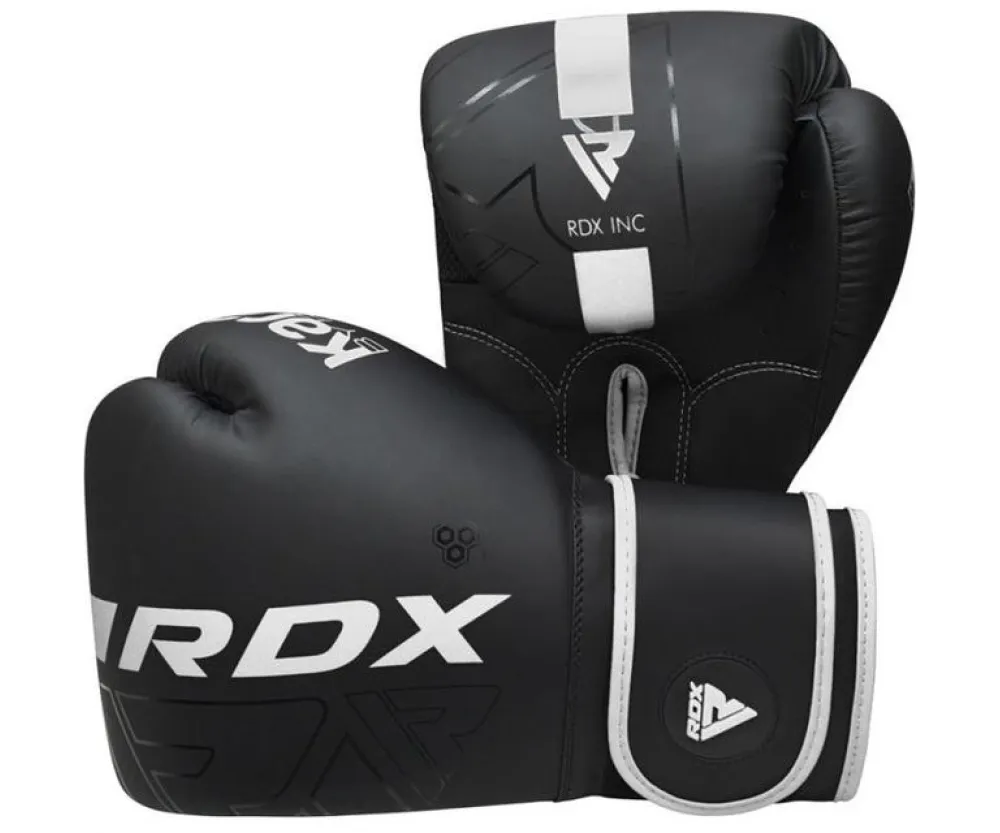 Боксерские перчатки RDX F6 Kara Matte White (капа в комплекте)