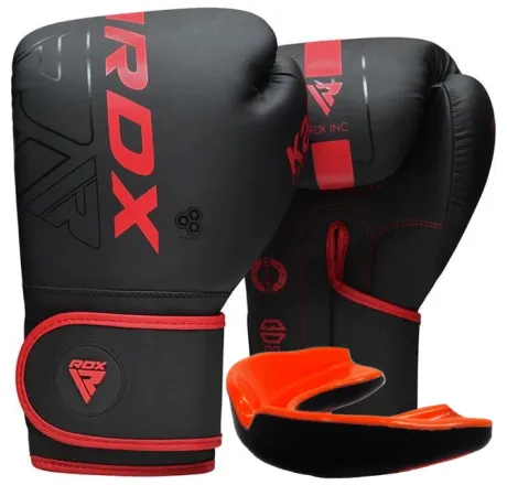 Купити Боксерські рукавиці RDX F6 Kara Matte Red (капа в комплекті