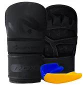Рукавиці для ММА (Греплінгові рукавички) RDX T15 Noir Inner Matte Black XL