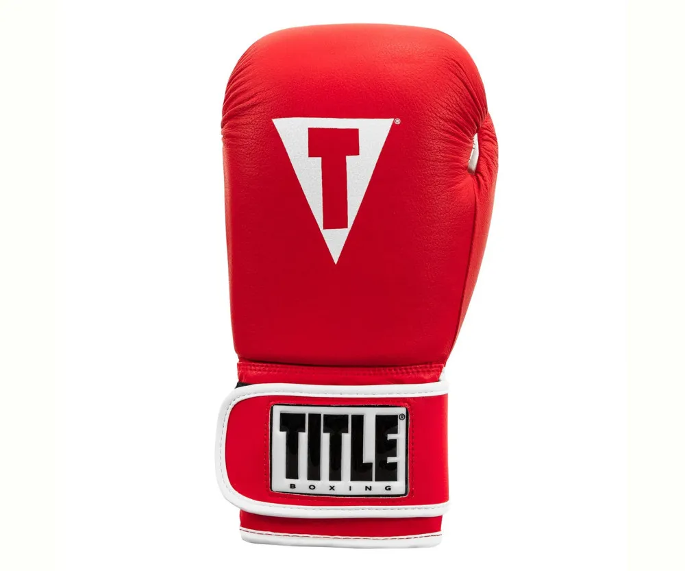 Боксерские перчатки TITLE Boxing Pro Style Leather Gloves3.0 Red/White 16 oz