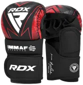 Рукавиці для ММА (Греплінгові рукавички) RDX схвалено IMMAF S Red (капа в комплекті)